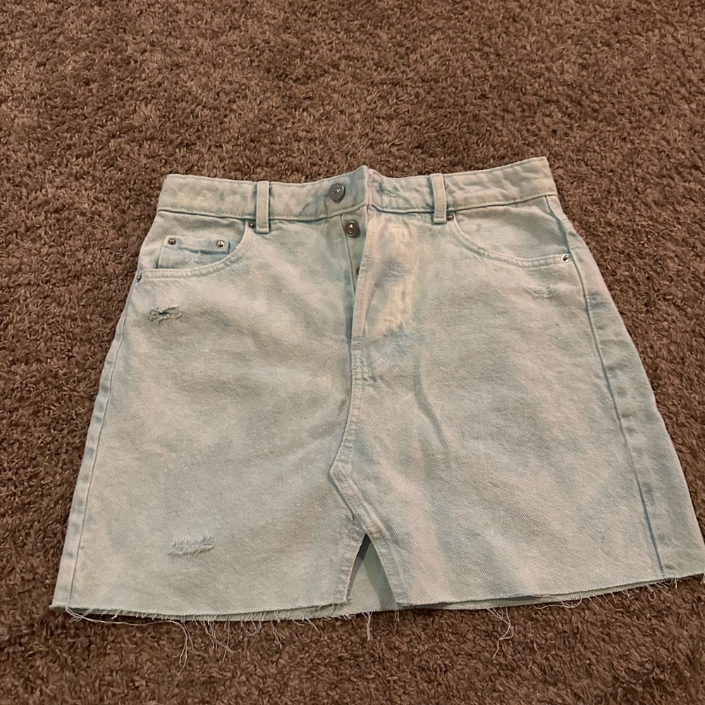 Light blue jean skirt